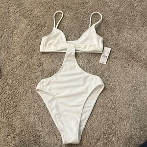 White one piece swimsuit